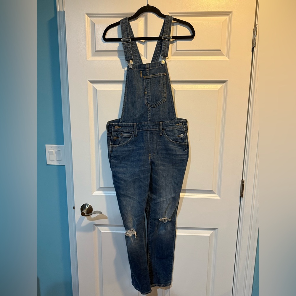 Levi's Classic Blue Denim Overalls Size Medium - Picture 4 of 8